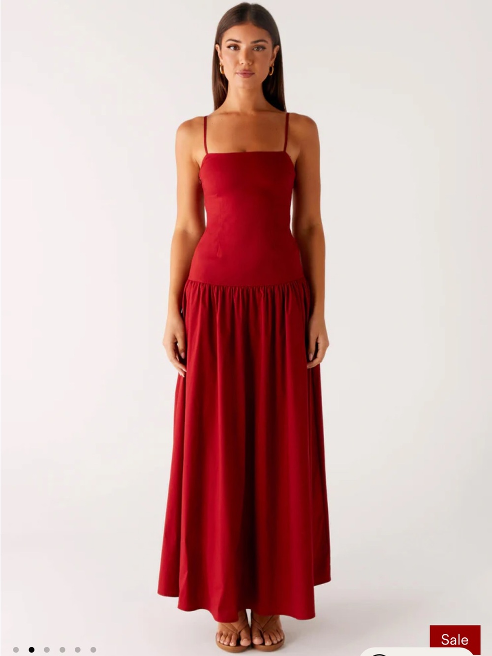 peppermayo vince cami maxi dress in red - Picture 2 of 9